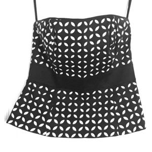 White House Black Market Strapless Corset Top